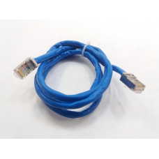 Cabo Rede RJ45 1 Metro Blindado 24AWG 4P 5E Azul 