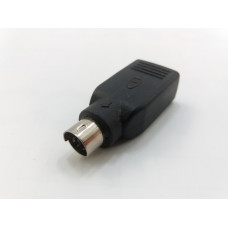 Adaptador Mouse USB Fêmea x PS2 Macho Cor Preta Cinza Roxa