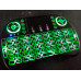 Mini Teclado Qwerty TouchScreen Sem Fio BlueTooth LED Verde TV PC 